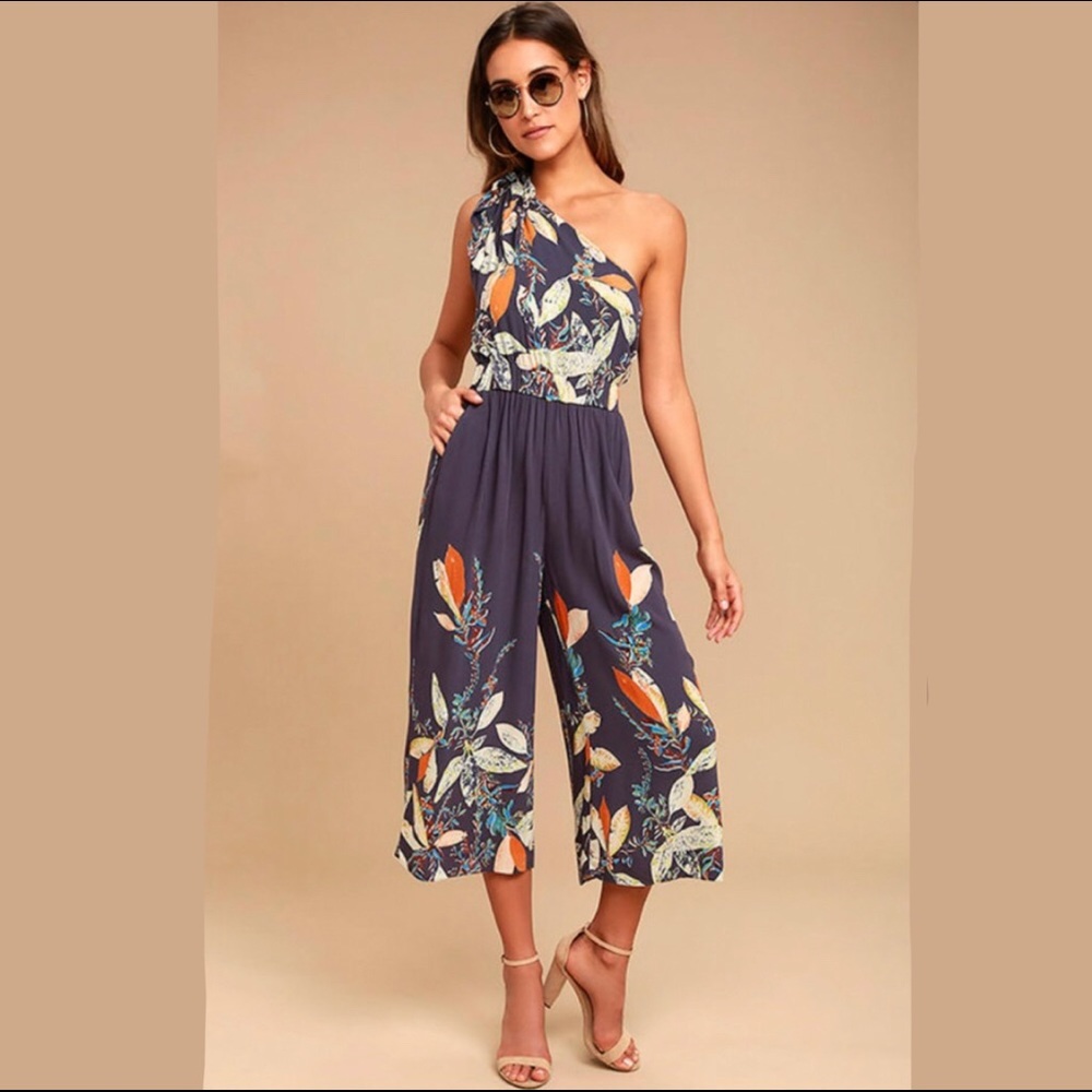 Free People island time asymmetrical jumpsuit